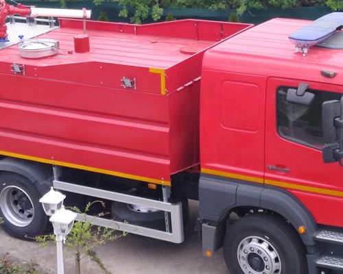 Fire engine V 8000 on Mercedes Benz Axor 1833 LS chassis, delivered one vehicle DVD Čajetina. Delivery date 02.04.2025.