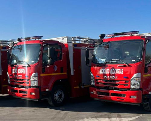 Naval firefighting vehicle VP 3000-300 on ISUZU F14 chassis, three vehicles delivered to the Department for Emergency Situations of the MUP of Serbia. Date of delivery 28.12.2023.