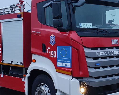 Fire engine VP 7000-200 on BMC TGR 4x2 L chassis, three vehicles delivered to UNDP. Date of delivery 07/09/2024